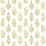 York Wallcoverings Paisley On Calico Yellow Wallpaper