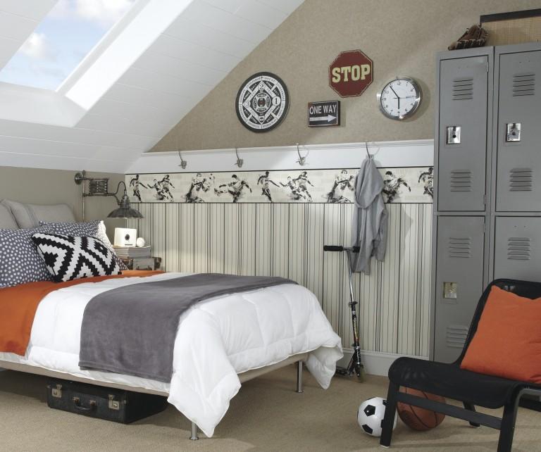 York Wallcoverings Wide Pinstripe Black & Bronze Wallpaper