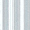 York French Linen Stripe Blue Wallpaper