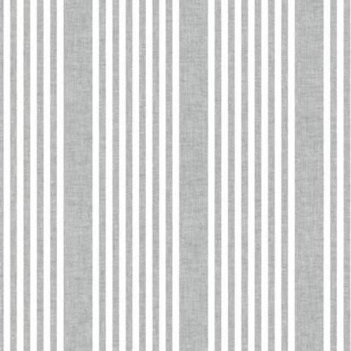York Wallcoverings Charcoal French Linen Stripe Wallpaper