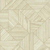 York Wood Geometric Beige Wallpaper