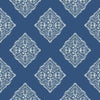 Ashford House Henna Tile Medium Blue Wallpaper