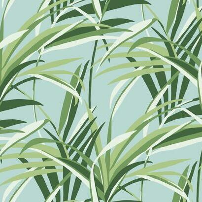 York Wallcoverings Tropical Paradise Green & Light Blue Wallpaper
