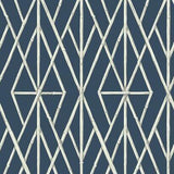 York Wallcoverings Riviera Bamboo Trellis Navy Wallpaper