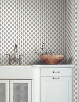 York Wallcoverings French Scallop Grey Wallpaper