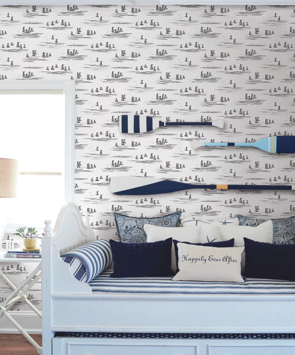 York Wallcoverings Full Sails Neutral Wallpaper