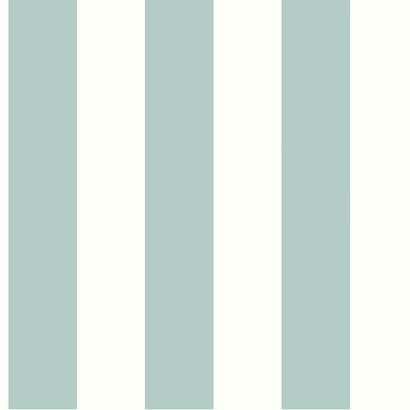 York Wallcoverings Awning Stripe Light Grey Wallpaper