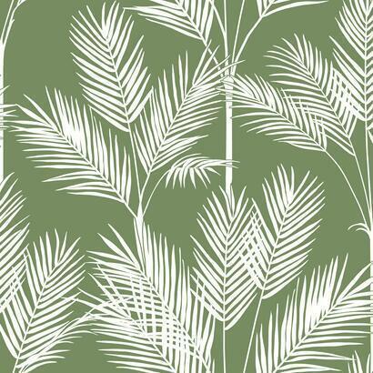 York Wallcoverings King Palm Silhouette Green Wallpaper