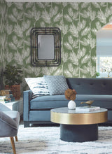 York Wallcoverings King Palm Silhouette Green Wallpaper