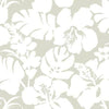York Hibiscus Arboretum Cream Wallpaper