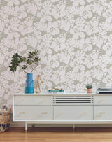 York Wallcoverings Hibiscus Arboretum Cream Wallpaper
