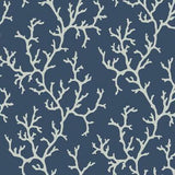 York Wallcoverings Coral Island Navy Wallpaper