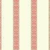 Waverly Greek Key Stripe White Wallpaper