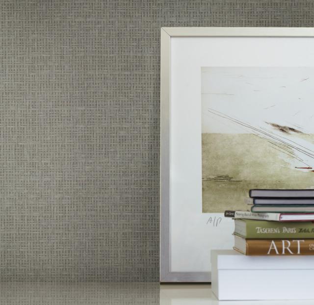 Candice Olson Tatami Weave Green Wallpaper