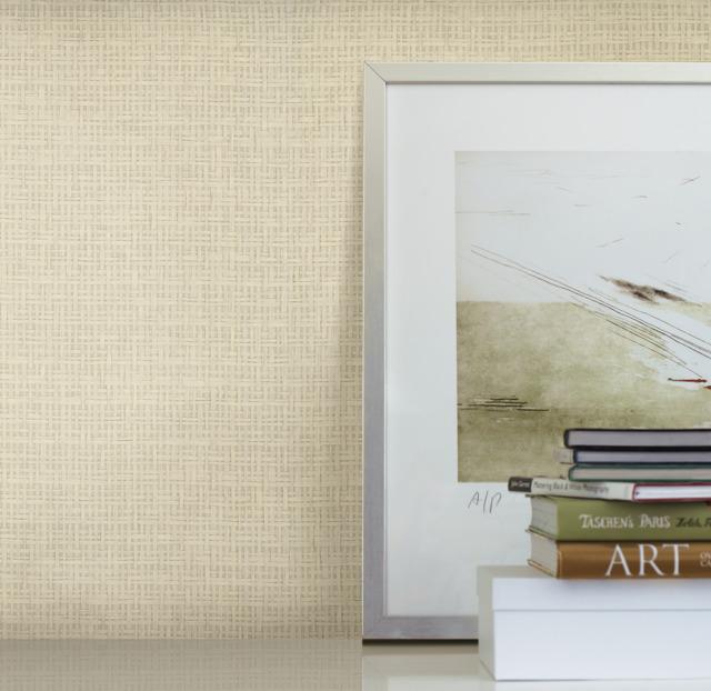 Candice Olson Tatami Weave Cream Wallpaper