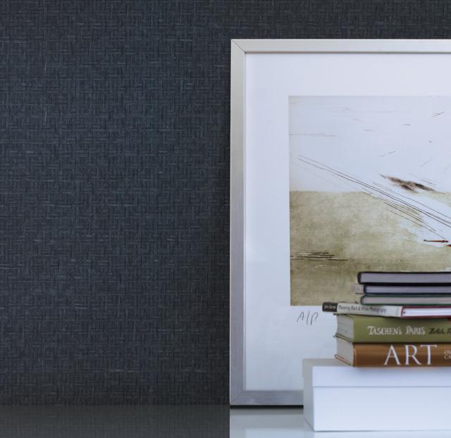 Candice Olson Tatami Weave Navy Wallpaper