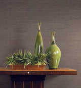 Ronald Redding Designs Threaded Jute Brown Wallpaper
