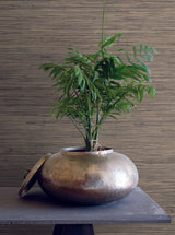 Ronald Redding Designs Threaded Jute Gray/Off White Wallpaper