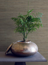 Ronald Redding Designs Threaded Jute Green Wallpaper