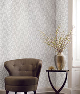 Ronald Redding Designs Dynastic Lattice White Wallpaper
