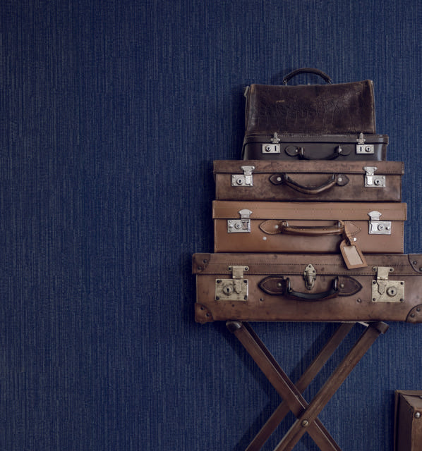 Ronald Redding Designs Weekender Weave Blue Wallpaper