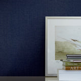 Ronald Redding Designs Diplomacy Weave Blue Wallpaper