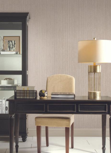 York Wallcoverings Chevron Channel Brown Wallpaper