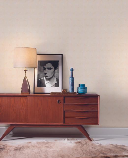 York Wallcoverings Genie Cream & White Wallpaper