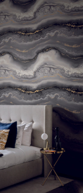 York Moontide Gray Wallpaper