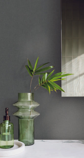 York Gypsy Weave Black Wallpaper