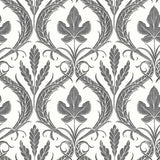 York Wallcoverings Adirondack Damask Black & White Wallpaper