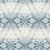 York Wallcoverings Tudor Diamond Damask Navy Wallpaper