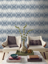 York Tudor Diamond Damask Navy Wallpaper