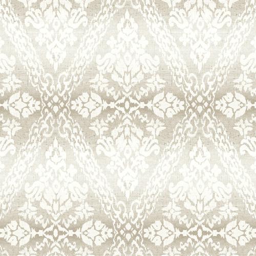 York Wallcoverings Tudor Diamond Damask Off White Wallpaper
