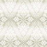 York Wallcoverings Tudor Diamond Damask Off White Wallpaper