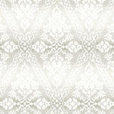 York Wallcoverings Tudor Diamond Damask Grey Wallpaper