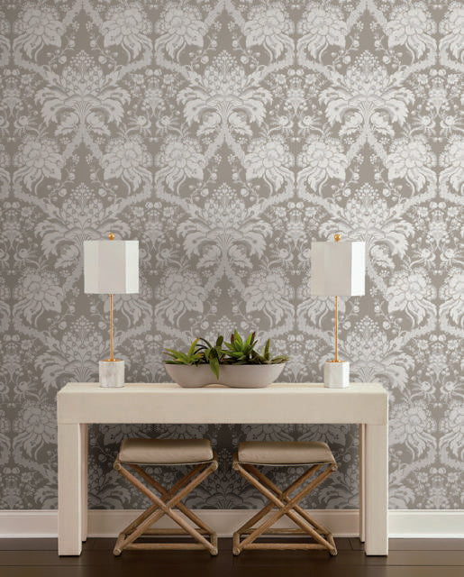 York French Artichoke Dam Beige Wallpaper