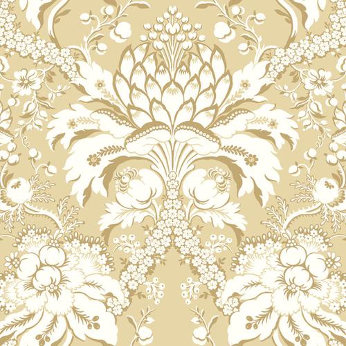 York Wallcoverings French Artichoke Dam Yellow Wallpaper