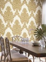 York Pineapple Plantation Gold Wallpaper
