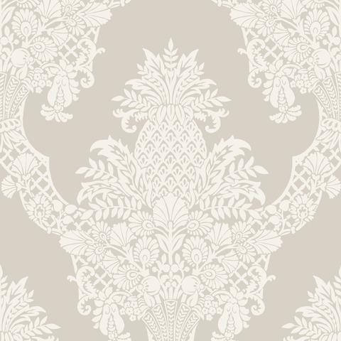 York Wallcoverings Pineapple Plantation Taupe Wallpaper