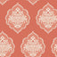 York Wallcoverings Signet Medallion Damask Coral Wallpaper