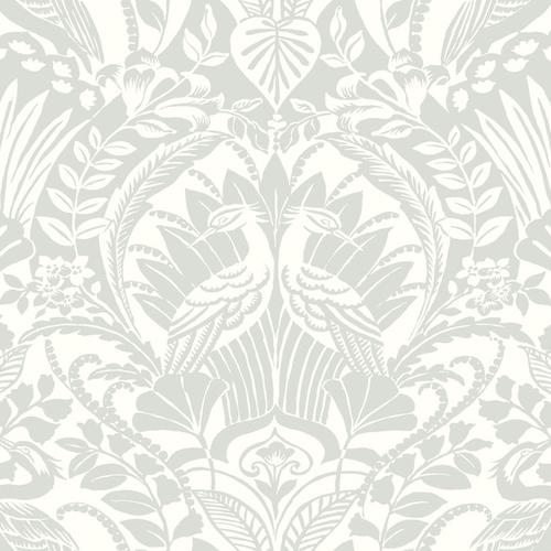 York Wallcoverings Egret Damask Green Wallpaper