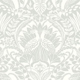 York Wallcoverings Egret Damask Green Wallpaper
