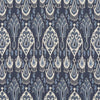 G P & J Baker Ikat Bokhara Linen Indigo Fabric