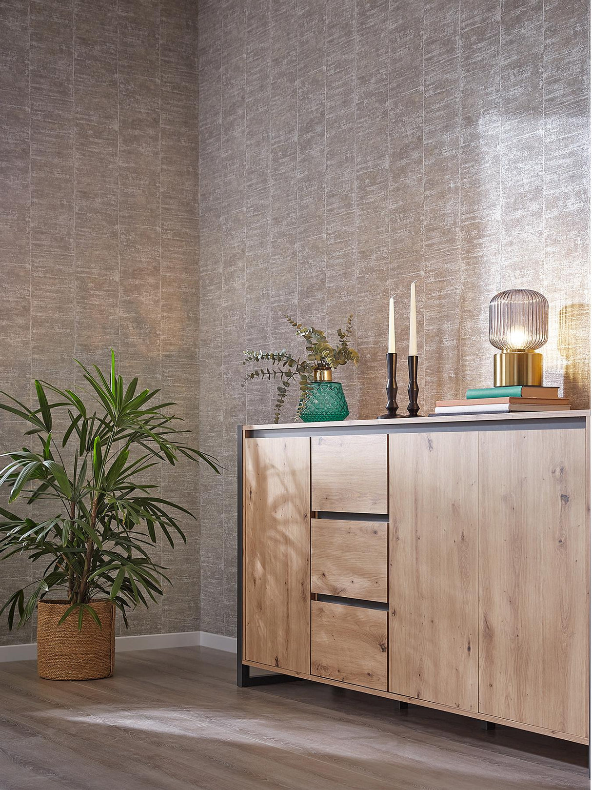 Brewster Home Fashions Advantage Windsong Stripes Silver Wallpaper