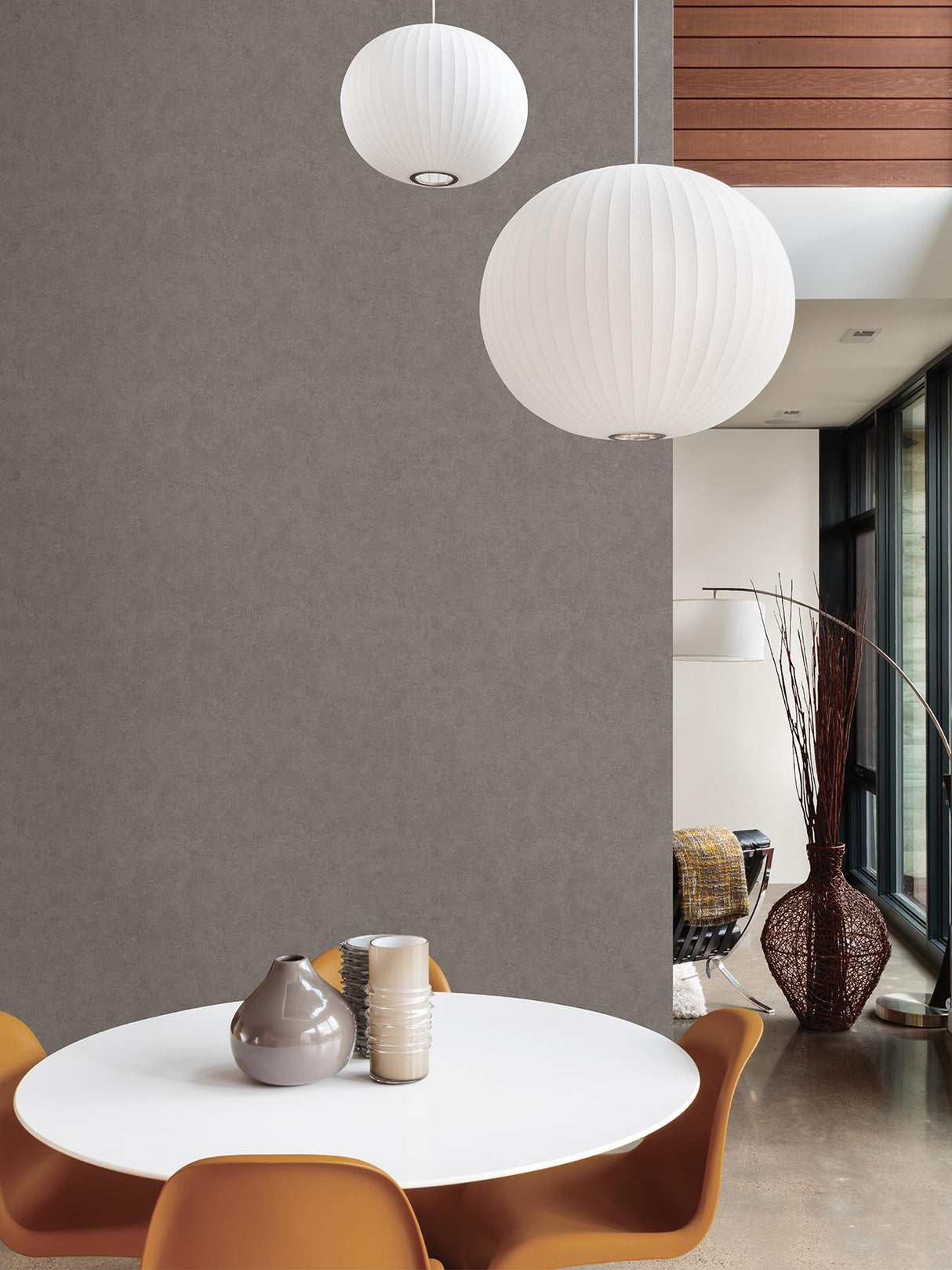 Brewster Home Fashions Advantage Windsong Distressed Textures Dark Grey Wallpaper