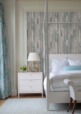 Brewster Home Fashions Barn Board Grey Thin Plank Wallpaper