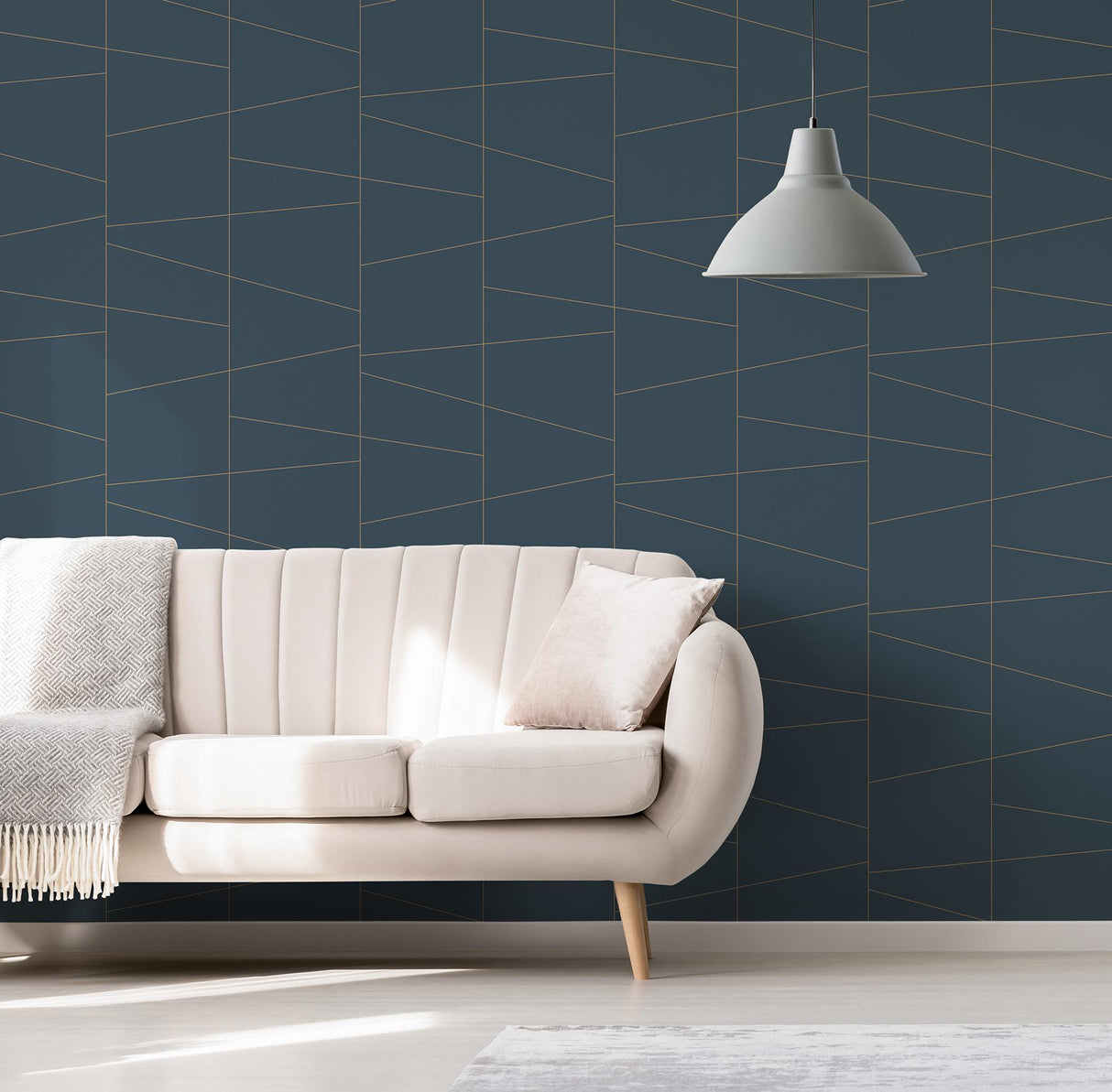 Brewster Home Fashions Fairmont Blue Deco Fracture Wallpaper