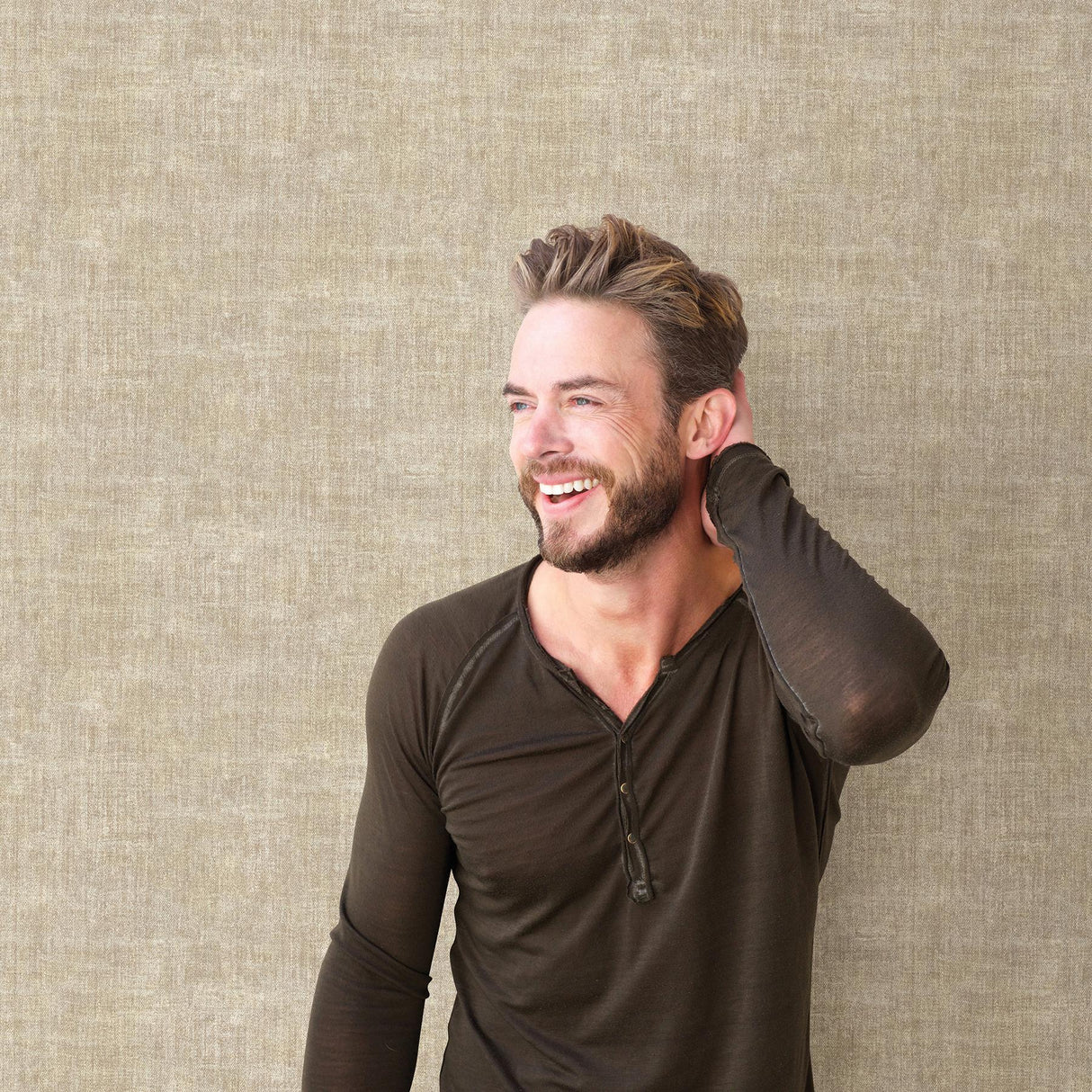 Brewster Home Fashions Stephen Neutral Linen Wallpaper