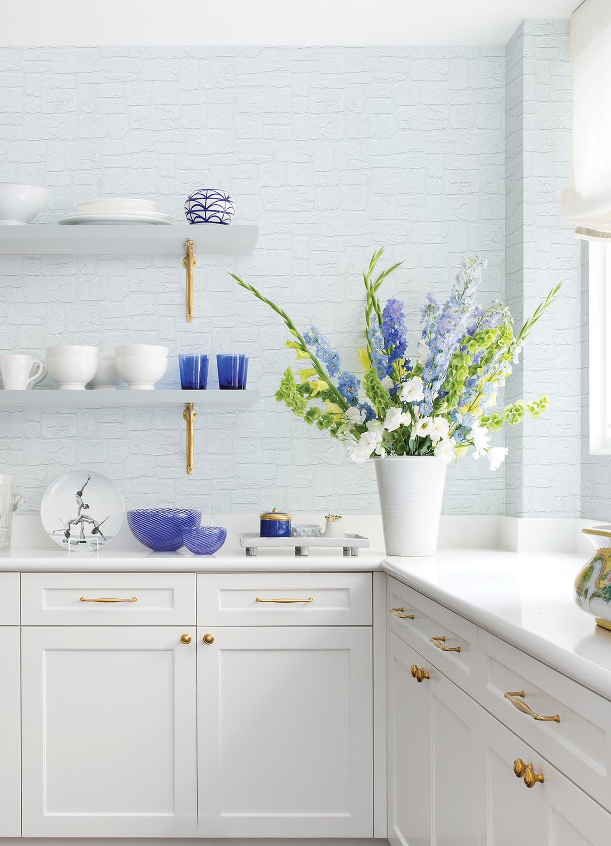 Brewster Home Fashions Gaffrey White Stone Paintable Wallpaper